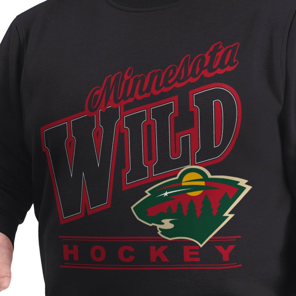 Minnesota Wild G-III Sports by Carl Banks Adaptive Headliner Fleece Sweatshirt - Black Sweatshirts