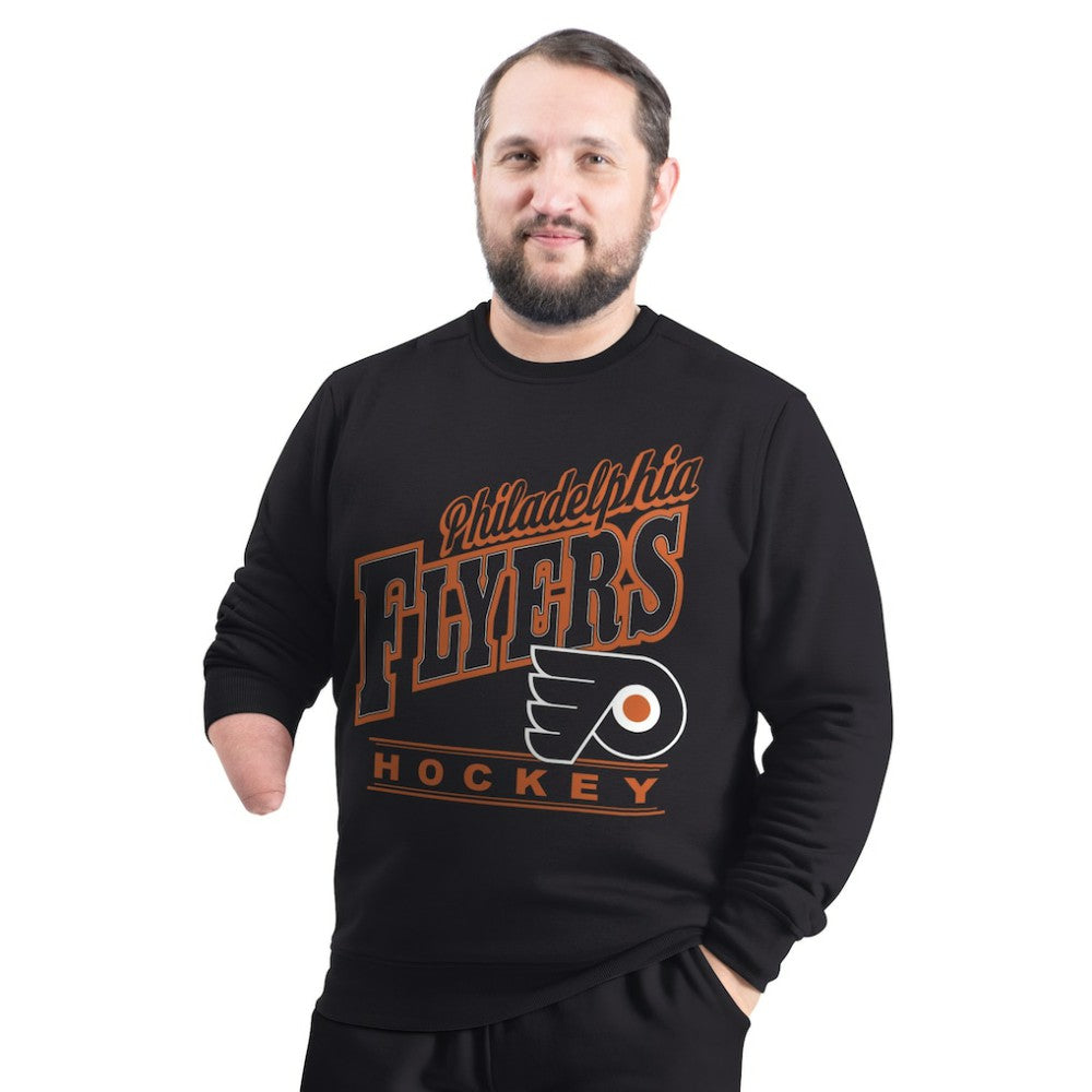 Philadelphia Flyers G-III Sports by Carl Banks Adaptive Headliner Fleece Sweatshirt - Black Sweatshirts