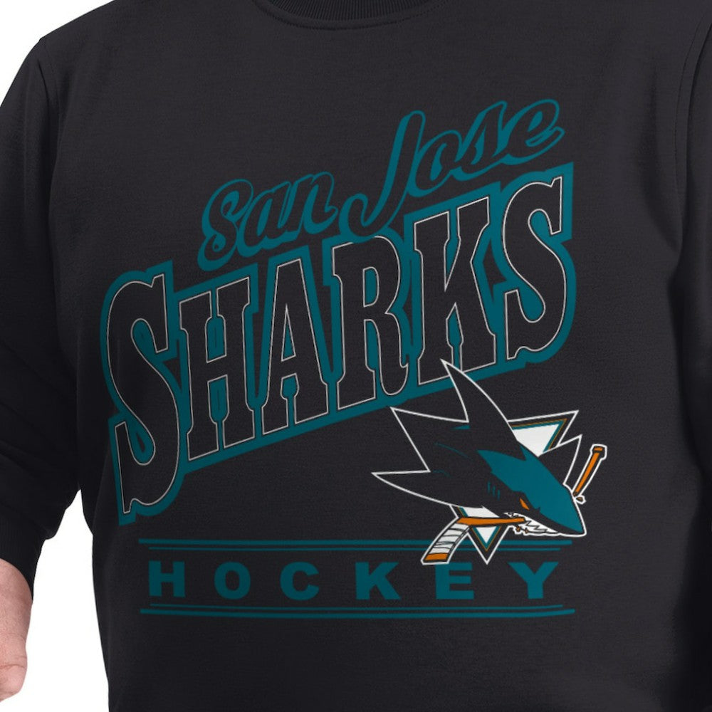 San Jose Sharks G-III Sports by Carl Banks Adaptive Headliner Fleece Sweatshirt - Black Sweatshirts
