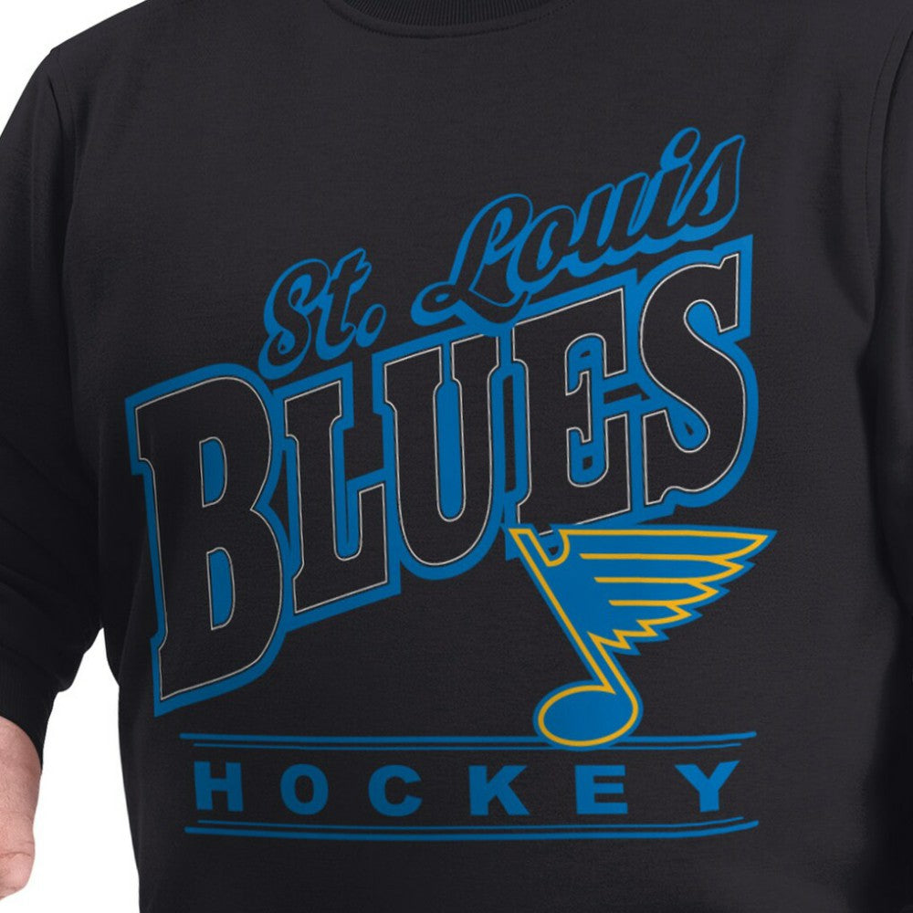 St. Louis Blues G-III Sports by Carl Banks Adaptive Headliner Fleece Sweatshirt - Black Sweatshirts