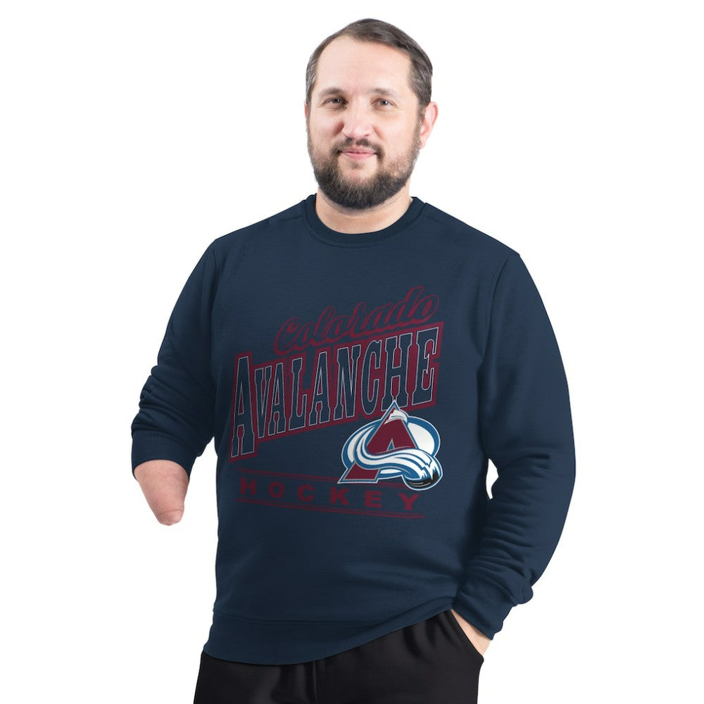 Colorado Avalanche G-III Sports by Carl Banks Adaptive Headliner Fleece Sweatshirt - Navy Sweatshirts