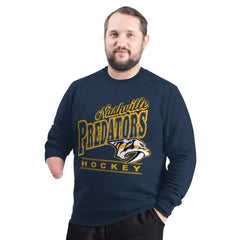 Nashville Predators G-III Sports by Carl Banks Adaptive Headliner Fleece Sweatshirt - Navy Sweatshirts