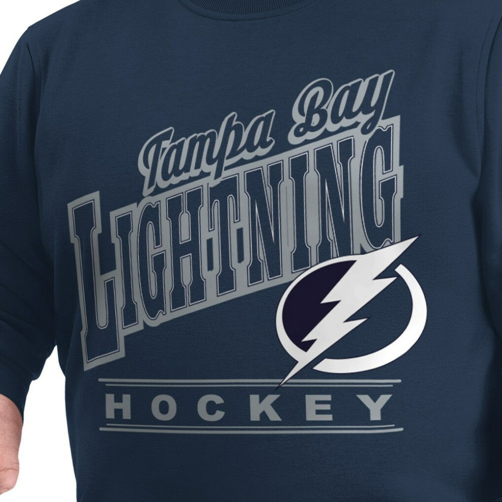 Tampa Bay Lightning G-III Sports by Carl Banks Adaptive Headliner Fleece Sweatshirt - Navy Sweatshirts