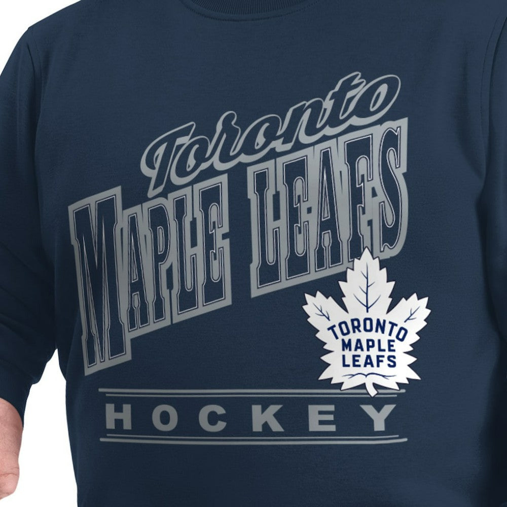 Toronto Maple Leafs G-III Sports by Carl Banks Adaptive Headliner Fleece Sweatshirt - Navy Sweatshirts