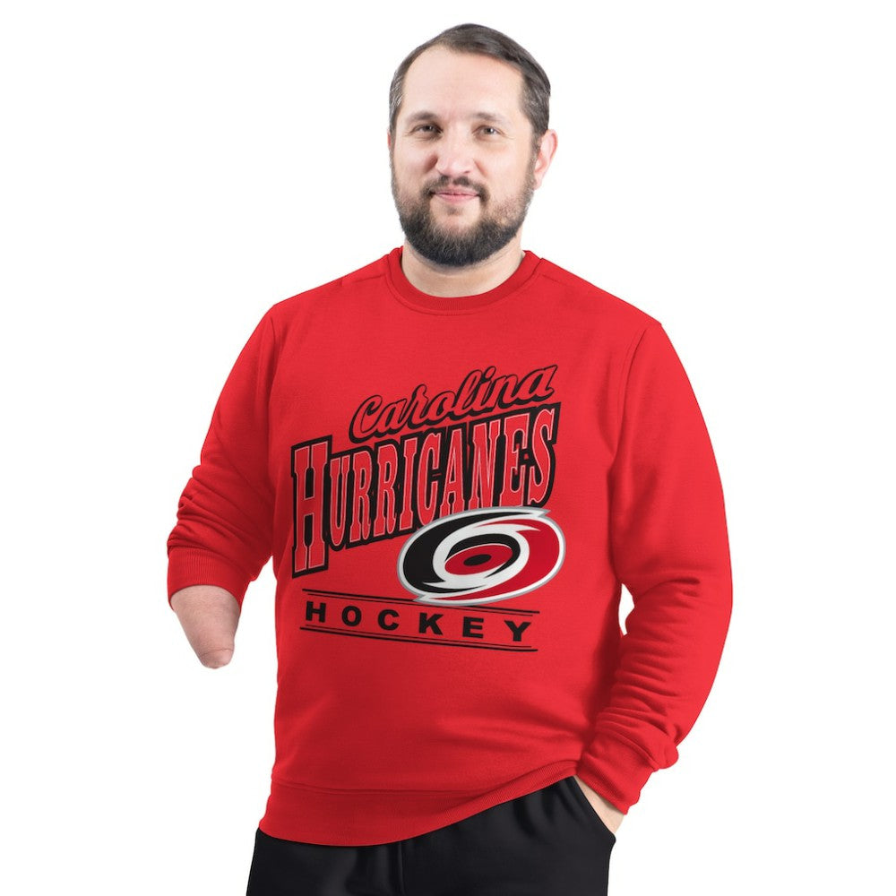 Carolina Hurricanes G-III Sports by Carl Banks Adaptive Headliner Fleece Sweatshirt - Red Sweatshirts