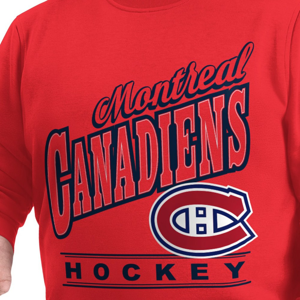 Montreal Canadiens G-III Sports by Carl Banks Adaptive Headliner Fleece Sweatshirt - Red Sweatshirts