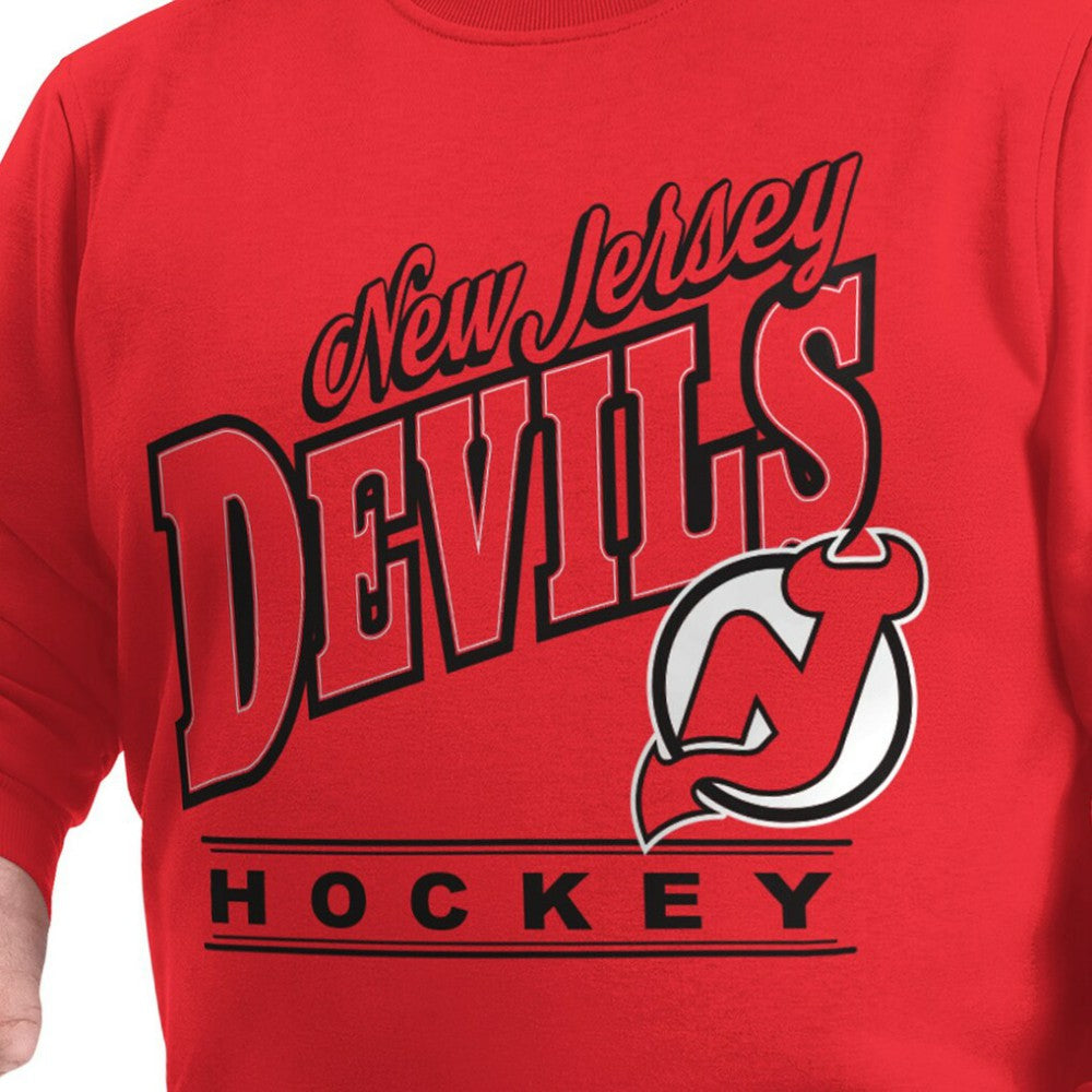 New Jersey Devils G-III Sports by Carl Banks Adaptive Headliner Fleece Sweatshirt - Red Sweatshirts