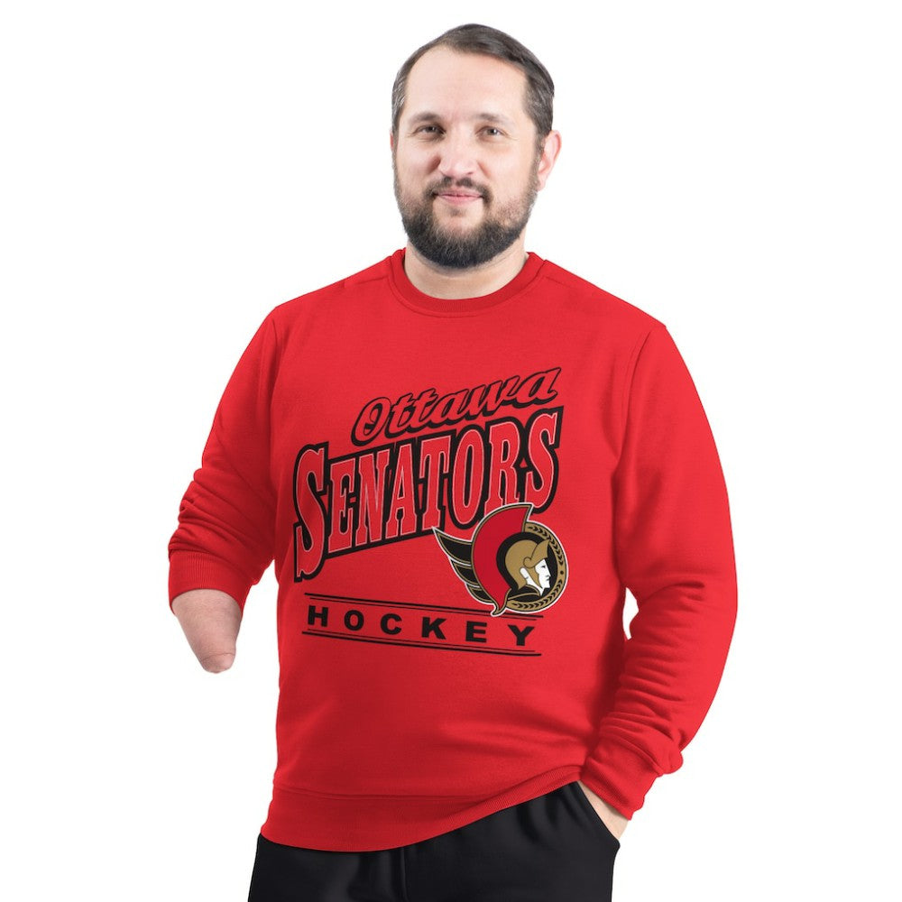 Ottawa Senators G-III Sports by Carl Banks Adaptive Headliner Fleece Sweatshirt - Red Sweatshirts
