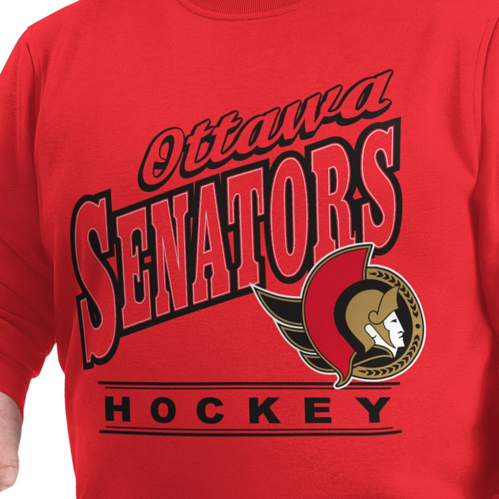 Ottawa Senators G-III Sports by Carl Banks Adaptive Headliner Fleece Sweatshirt - Red Sweatshirts