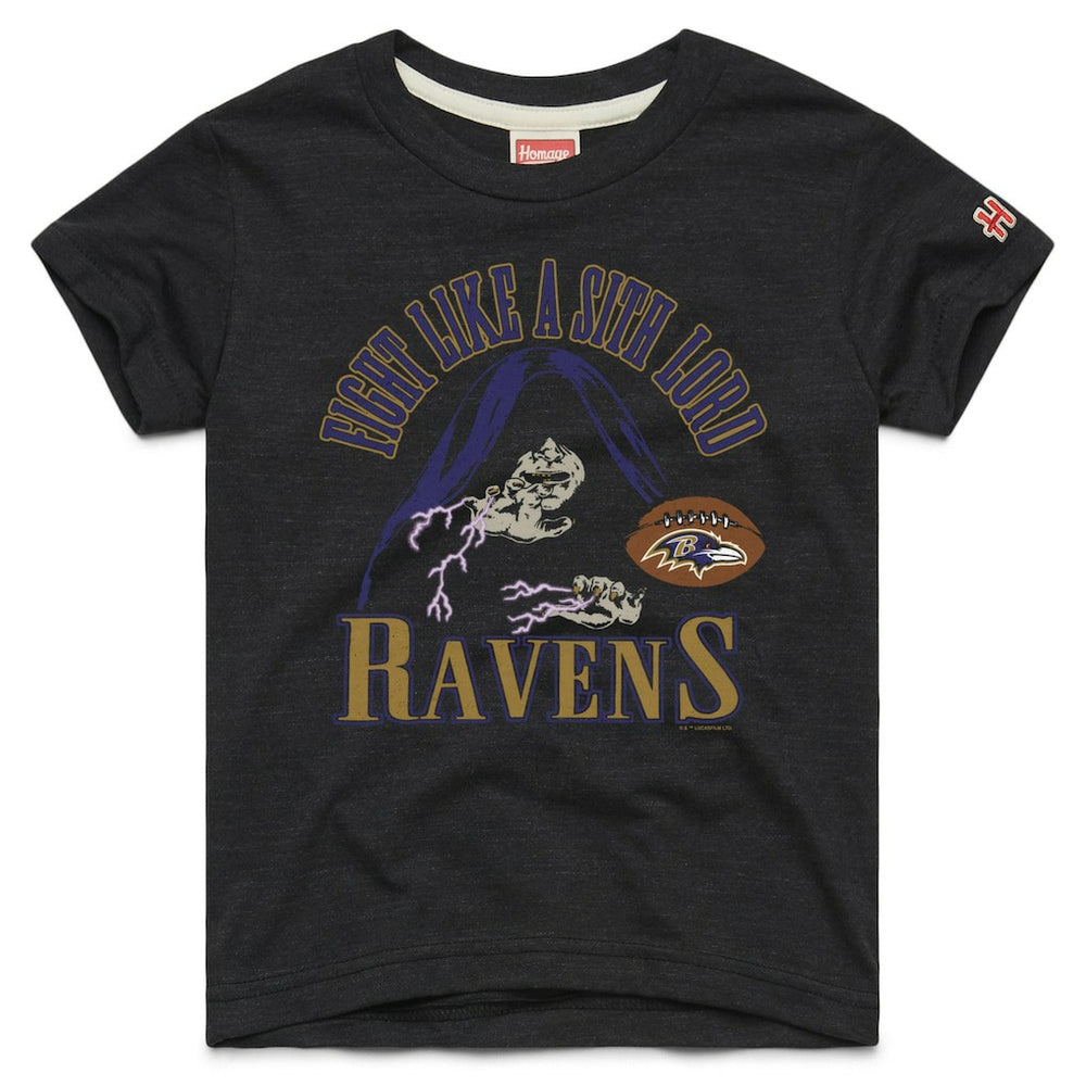 Baltimore Ravens Homage Youth Star Wars x NFL Tri-Blend T-Shirt - Black on sale