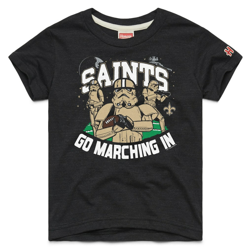 New Orleans Saints Homage Youth Star Wars x NFL Tri-Blend T-Shirt - Black sale