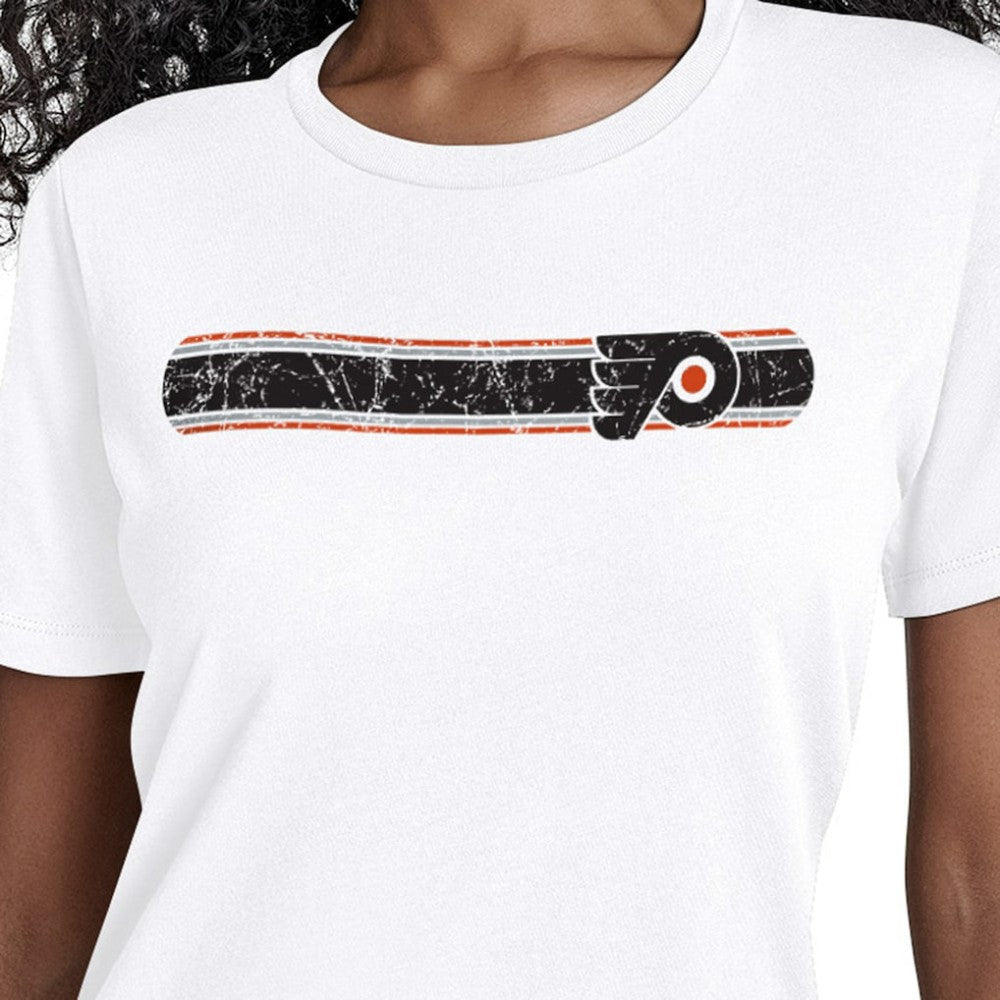 Philadelphia Flyers Starter Women's Team Stripe T-Shirt - White T-shirts