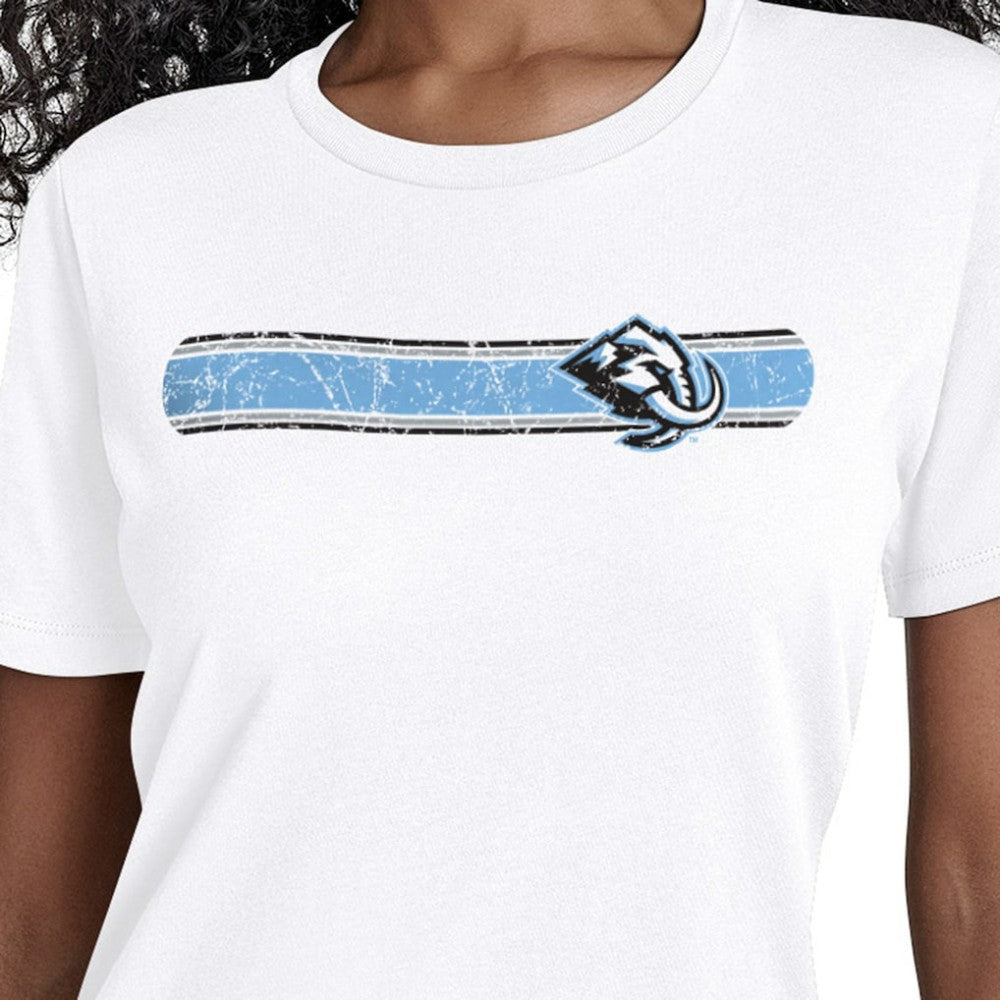 Utah Mammoth Starter Women's Team Stripe T-Shirt - White T-shirts