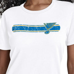 St. Louis Blues Starter Women's Team Stripe T-Shirt - White T-shirts