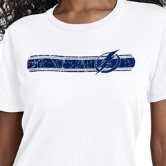 Tampa Bay Lightning Starter Women's Team Stripe T-Shirt - White T-shirts