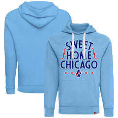 Chicago Cubs Sportiqe Unisex Sweet Home Chicago Olsen Tri-Blend Fleece Hoodie Light Blue