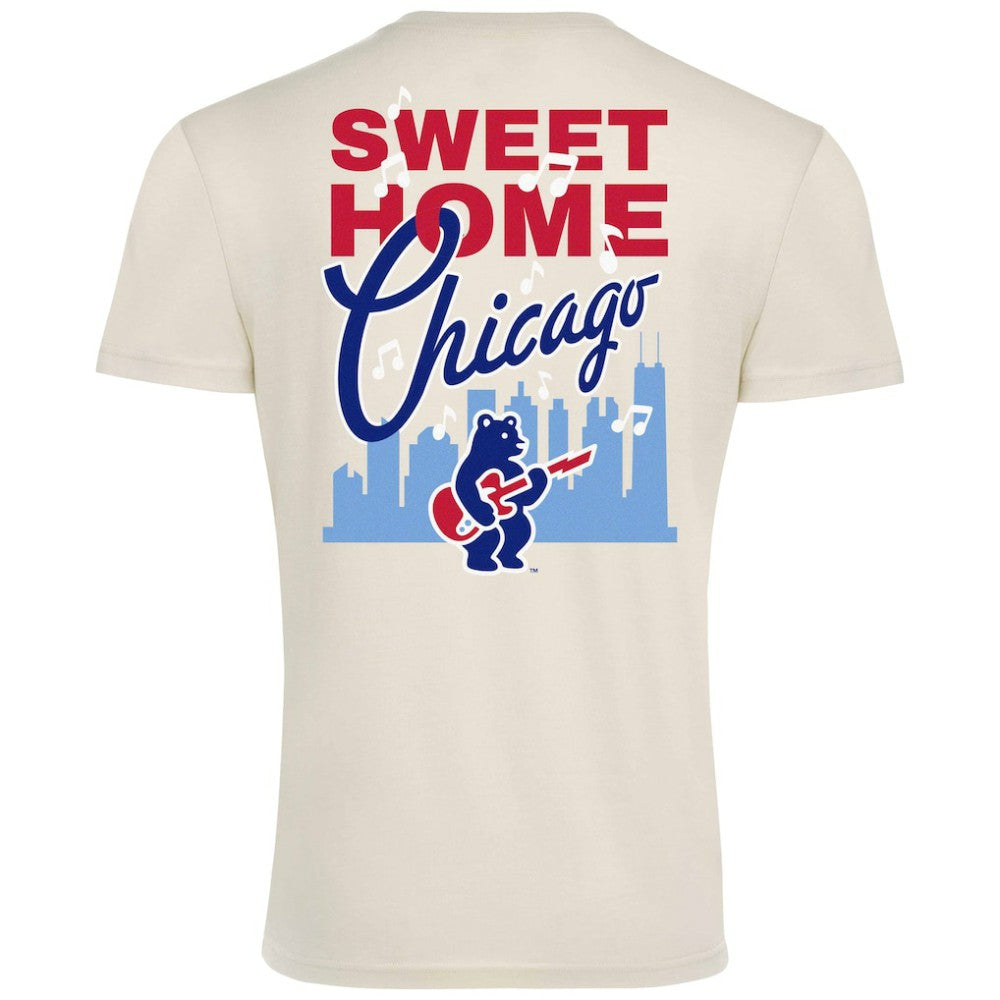 Chicago Cubs Sportiqe Unisex Sweet Home Chicago Comfy Tri-Blend Jersey T-Shirt Cream