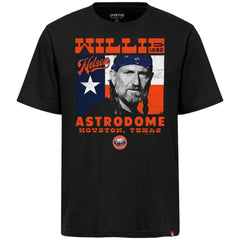 Houston Astros x Willie Nelson Sportiqe Unisex Astrodome Tri-Blend T-Shirt Black