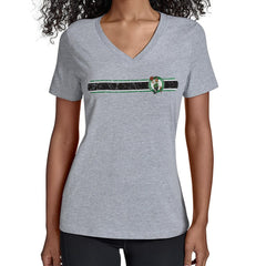 Boston Celtics Starter Women's Team Stripe V-Neck T-Shirt - Gray cheap