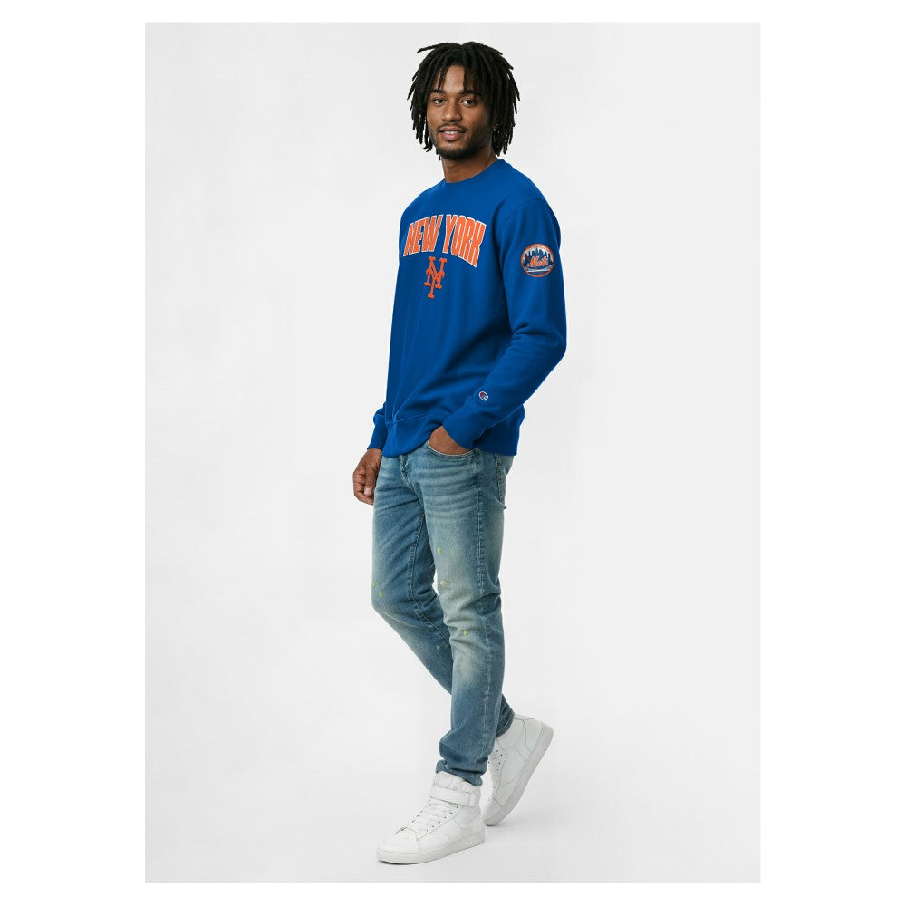 New York Mets Champion Reverse Weave Chenille Sweatshirt Royal