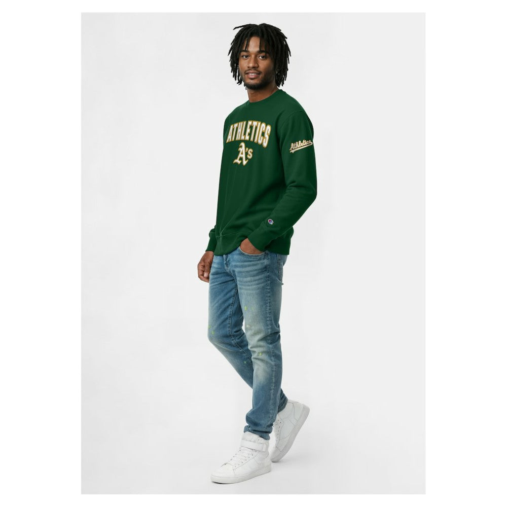 Athletics Champion Reverse Weave Chenille Sweatshirt Green