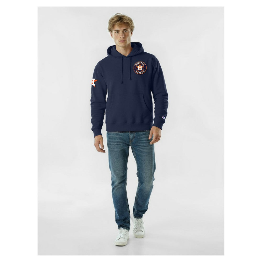 Houston Astros Champion Reverse Weave Chenille Hoodie Navy
