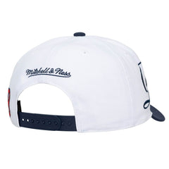 Boston Red Sox Unisex XL Script Pro Crown Snapback Hat White/Navy