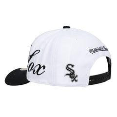 Chicago White Sox Unisex XL Script Pro Crown Snapback Hat White/Black