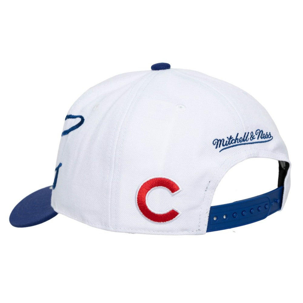 Chicago Cubs Unisex XL Script Pro Crown Snapback Hat White/Royal