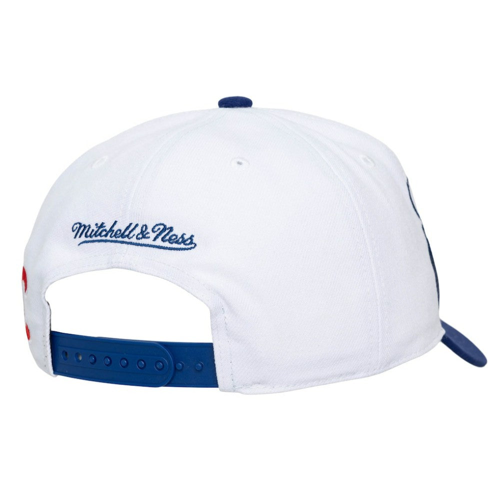 Chicago Cubs Unisex XL Script Pro Crown Snapback Hat White/Royal