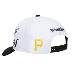 Pittsburgh Pirates Unisex XL Script Pro Crown Adjustable Hat White/Black