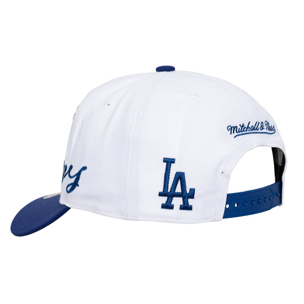 Los Angeles Dodgers Unisex XL Script Pro Crown Snapback Hat White/Royal