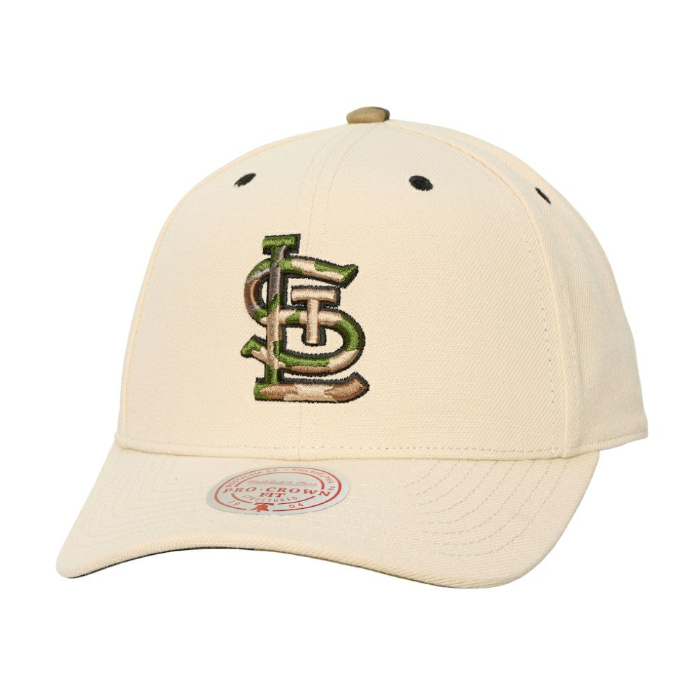 St. Louis Cardinals Unisex Camo Logo Pro Crown Snapback Hat Cream