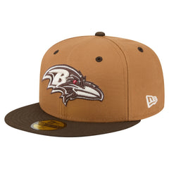 Baltimore Ravens New Era Two-Tone Walnut 59FIFTY Fitted Hat - Light Brown/Dark Brown cheap