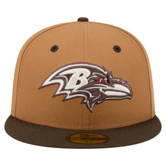 Baltimore Ravens New Era Two-Tone Walnut 59FIFTY Fitted Hat - Light Brown/Dark Brown cheap