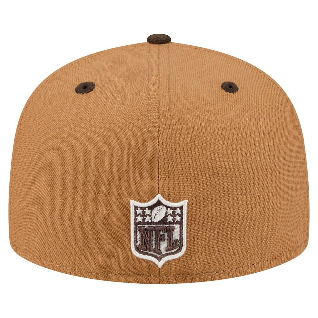 Chicago Bears New Era Two-Tone Walnut 59FIFTY Fitted Hat - Light Brown/Dark Brown on sale