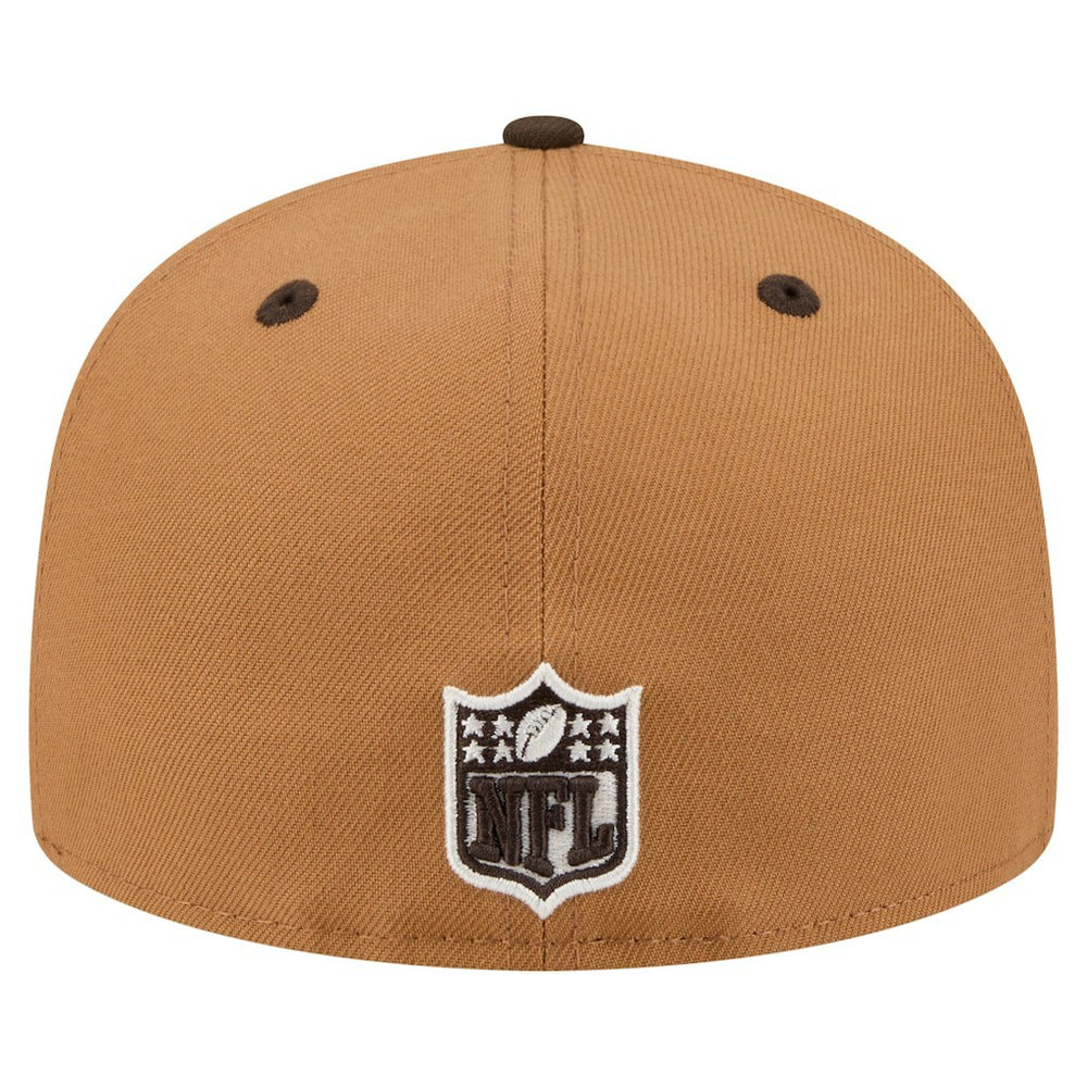 Cleveland Browns New Era Two-Tone Walnut 59FIFTY Fitted Hat - Light Brown/Dark Brown on sale