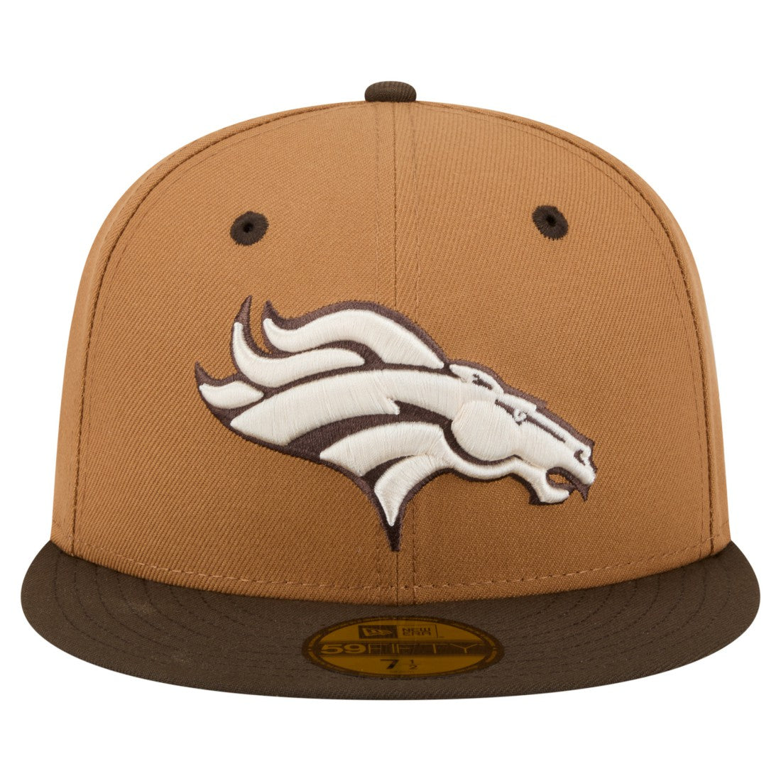 Denver Broncos New Era Two-Tone Walnut 59FIFTY Fitted Hat - Light Brown/Dark Brown outlet
