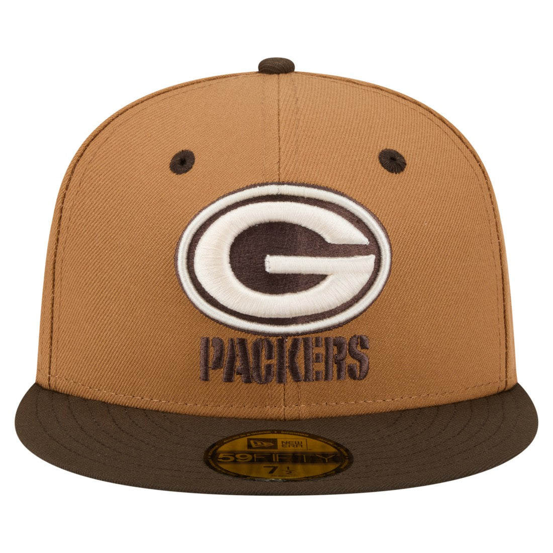 Green Bay Packers New Era Two-Tone Walnut 59FIFTY Fitted Hat - Light Brown/Dark Brown online