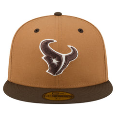 Houston Texans New Era Two-Tone Walnut 59FIFTY Fitted Hat - Light Brown/Dark Brown discount
