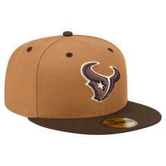 Houston Texans New Era Two-Tone Walnut 59FIFTY Fitted Hat - Light Brown/Dark Brown discount