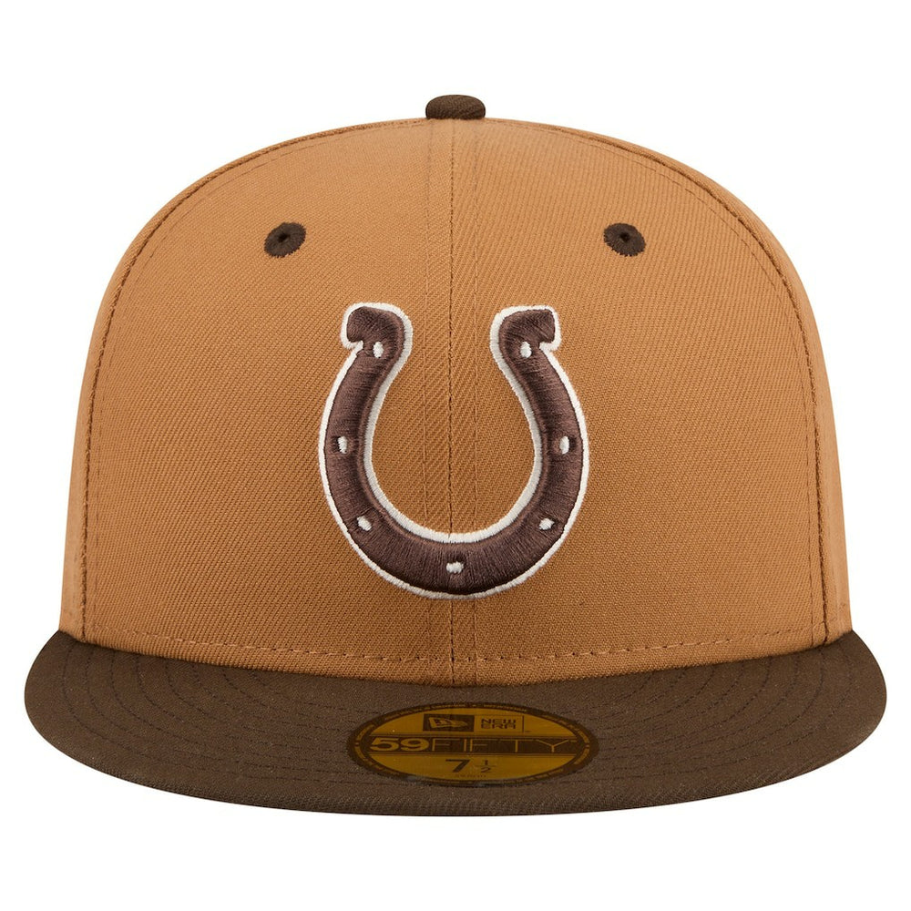 Indianapolis Colts New Era Two-Tone Walnut 59FIFTY Fitted Hat - Light Brown/Dark Brown for sale