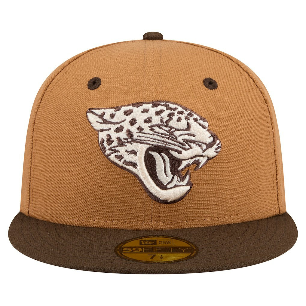 Jacksonville Jaguars New Era Two-Tone Walnut 59FIFTY Fitted Hat - Light Brown/Dark Brown outlet