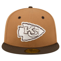 Kansas City Chiefs New Era Two-Tone Walnut 59FIFTY Fitted Hat - Light Brown/Dark Brown sale