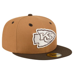 Kansas City Chiefs New Era Two-Tone Walnut 59FIFTY Fitted Hat - Light Brown/Dark Brown sale