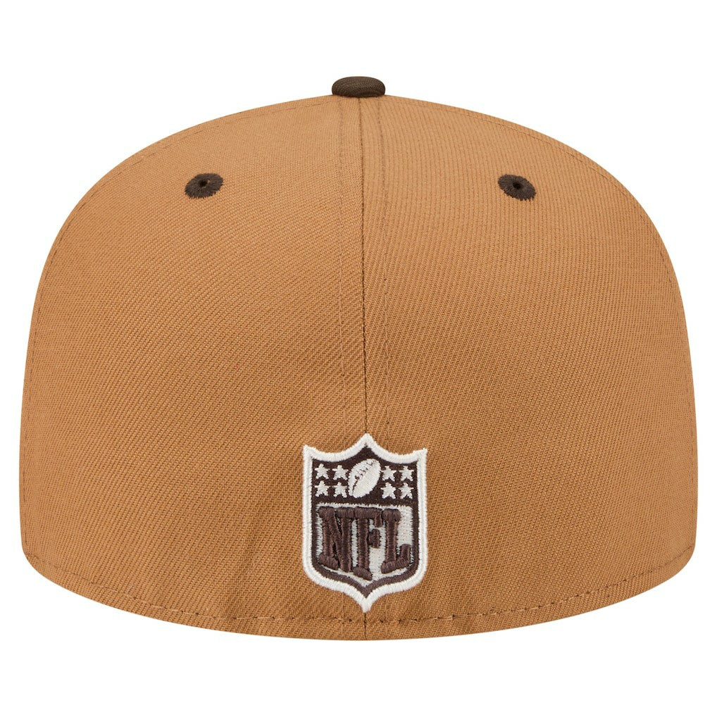 Kansas City Chiefs New Era Two-Tone Walnut 59FIFTY Fitted Hat - Light Brown/Dark Brown sale