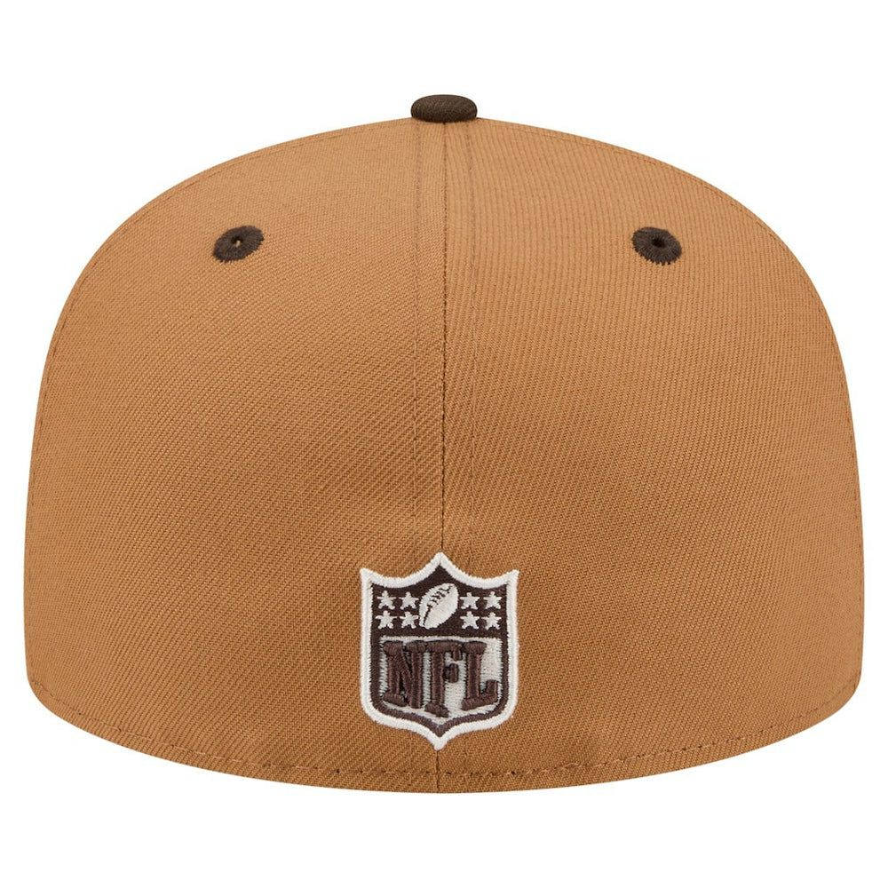 Los Angeles Chargers New Era Two-Tone Walnut 59FIFTY Fitted Hat - Light Brown/Dark Brown discount