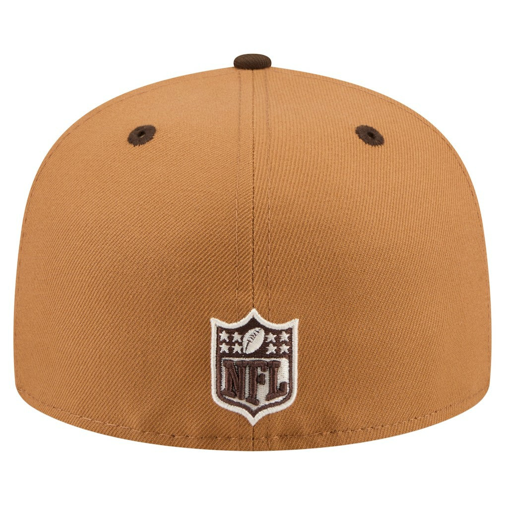 Miami Dolphins New Era Two-Tone Walnut 59FIFTY Fitted Hat - Light Brown/Dark Brown sale