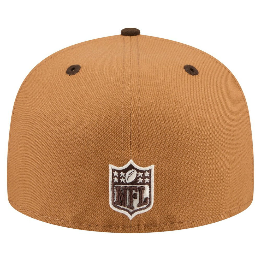 Miami Dolphins New Era Two-Tone Walnut 59FIFTY Fitted Hat - Light Brown/Dark Brown sale