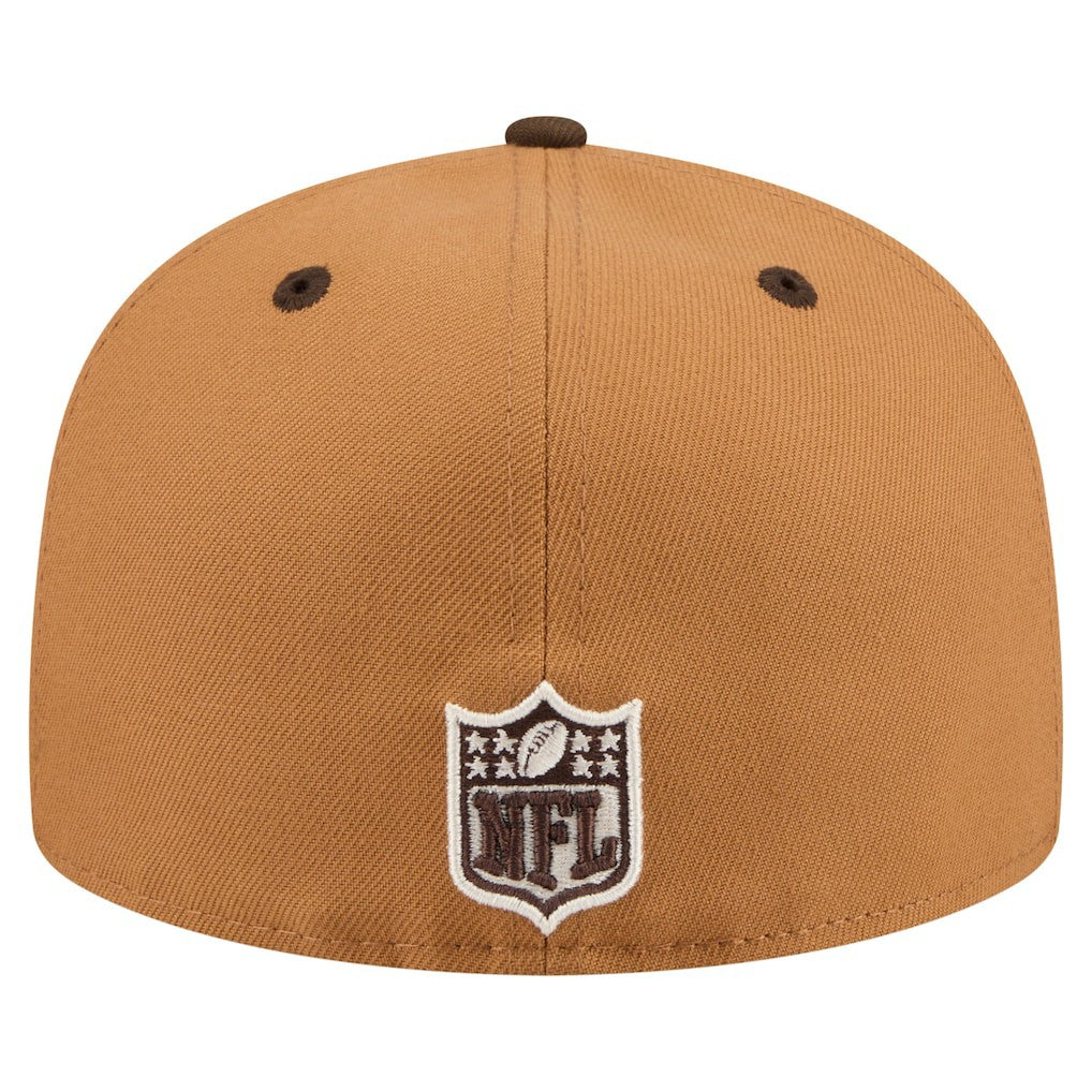 Minnesota Vikings New Era Two-Tone Walnut 59FIFTY Fitted Hat - Light Brown/Dark Brown for sale